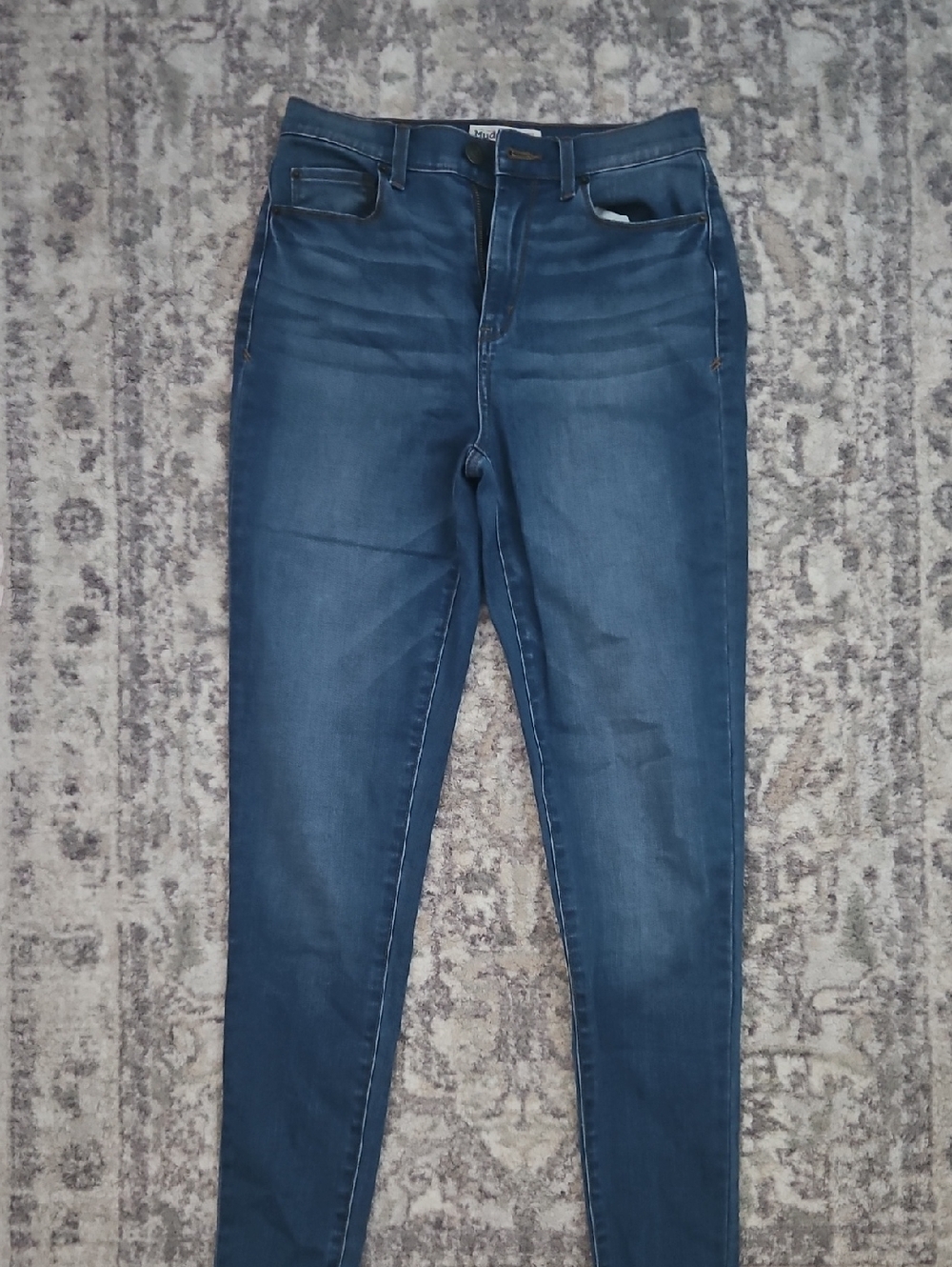 Mudd High-Rise Skinny Jeans in Dark Blue